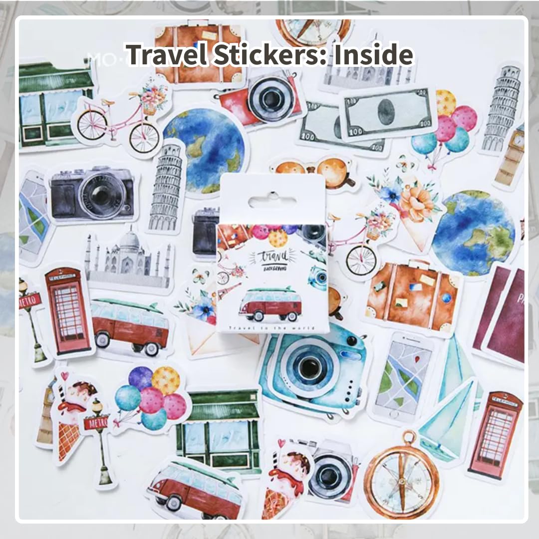 Travel Adventure Stickers – 46 Piece Set