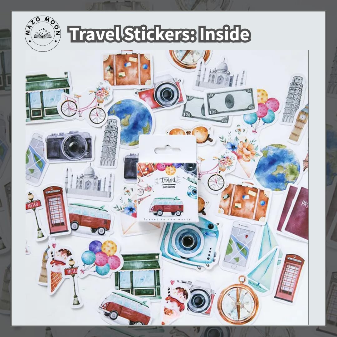 Travel Adventure Stickers – 46 Piece Set