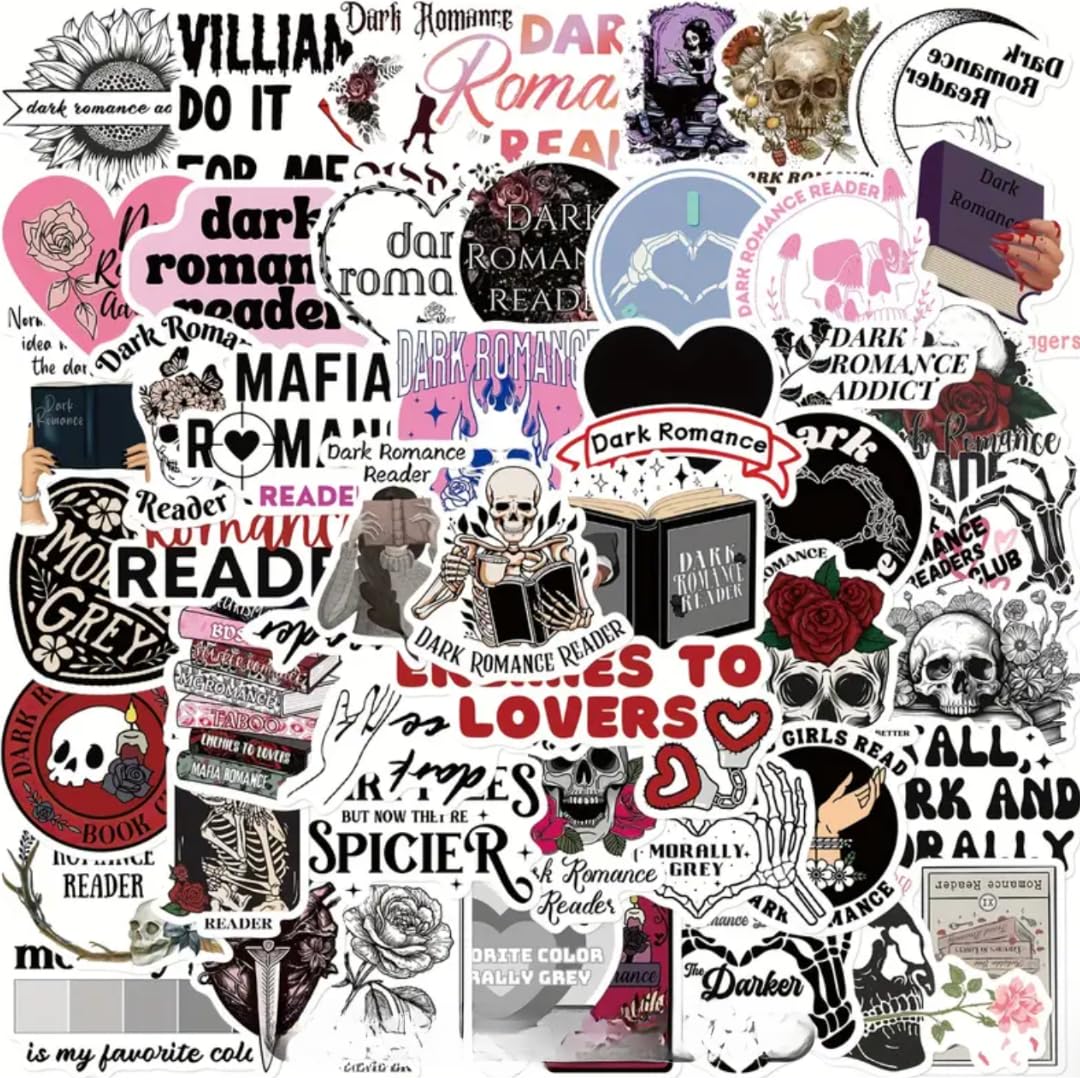 Dark Romance & Romantasy Stickers – 50 Pack