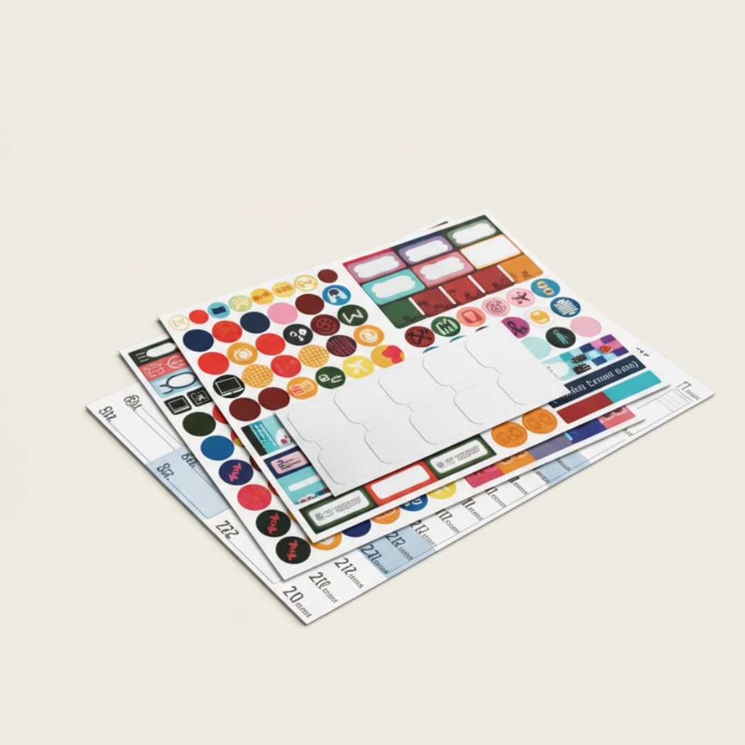 2026 Wall Planner – Blue Full-Year Calendar with Stickers