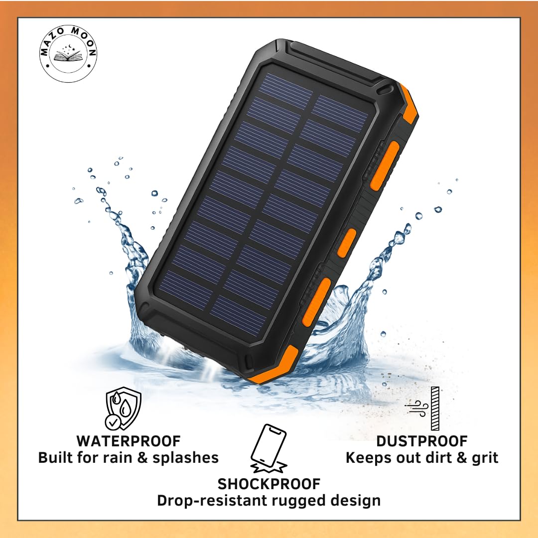Solar Power Bank – 10,000 mAh USB-C Portable Charger