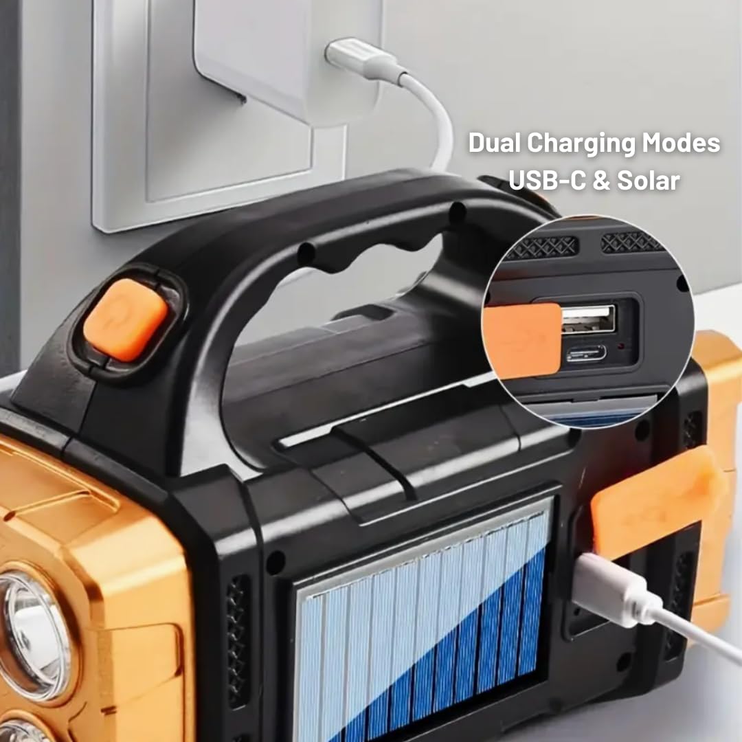 Double-Sided Solar Lantern – Rechargeable LED Torch