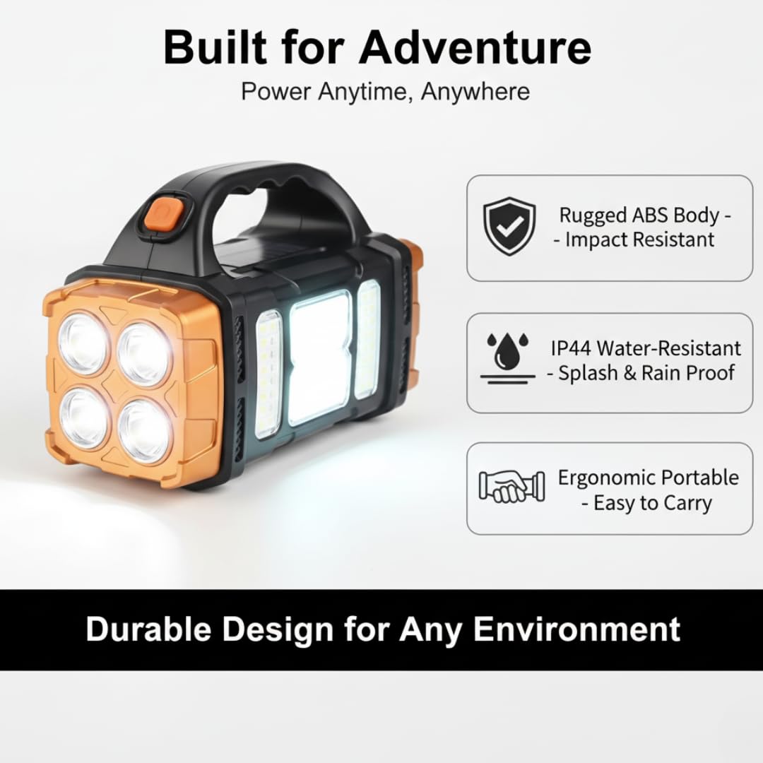 Double-Sided Solar Lantern – Rechargeable LED Torch