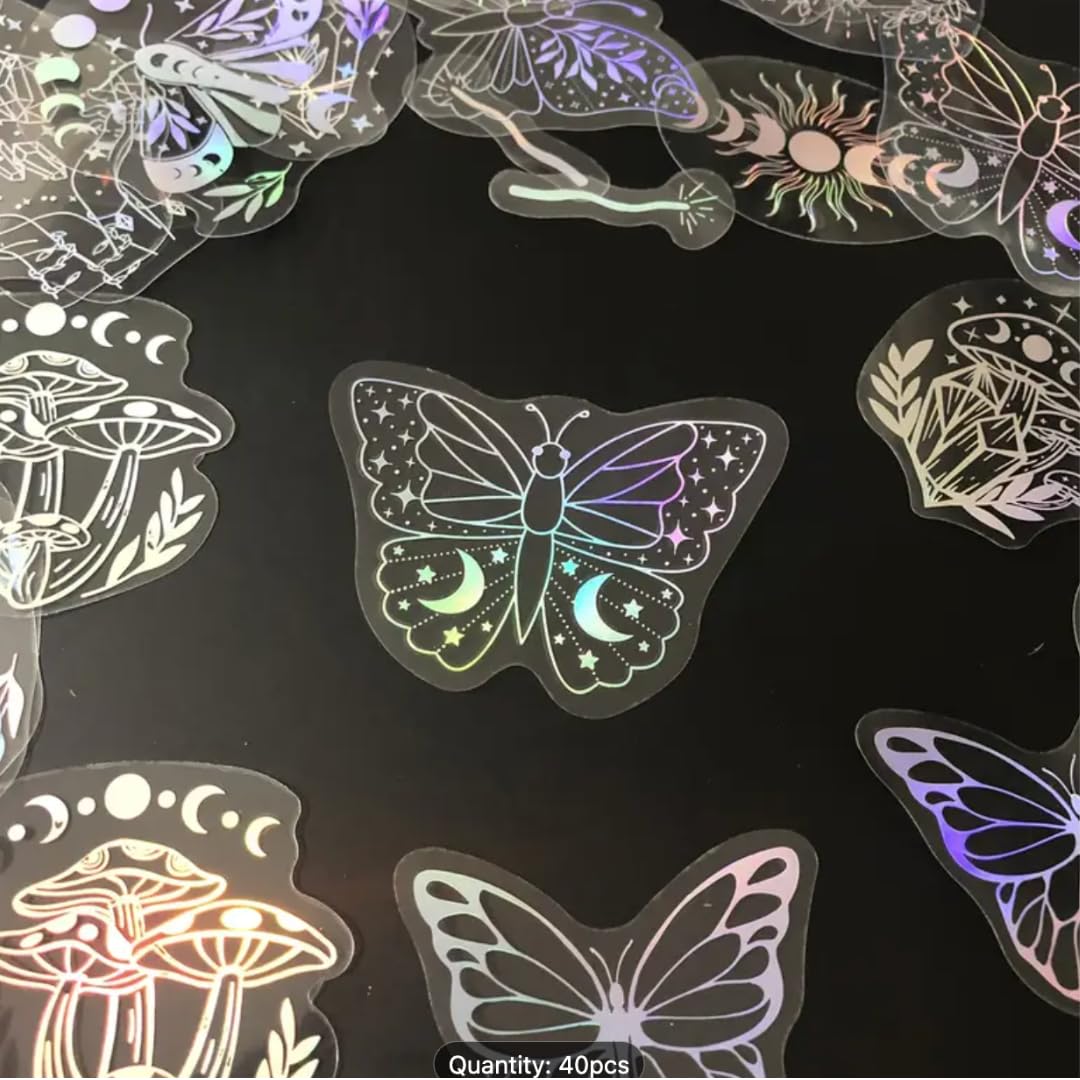 Holographic Glitter Stickers – 40 Piece Set