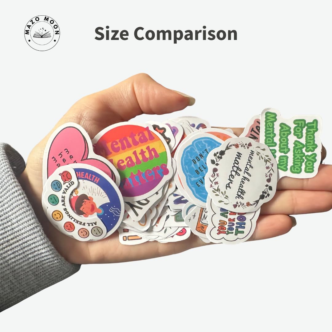 Mental Health Affirmation Stickers – 50 Pack
