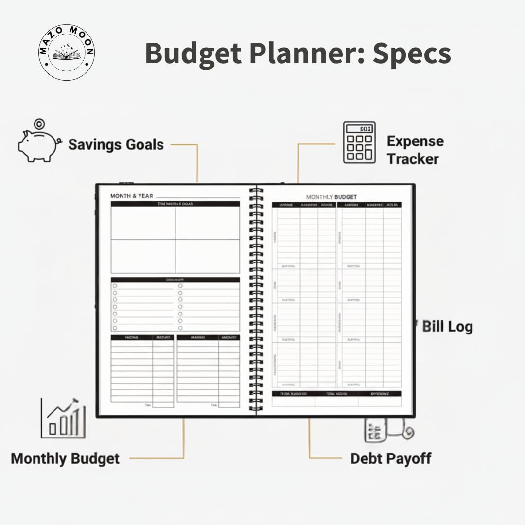 Budget Planner – A5 Finance & Expense Tracker Notebook