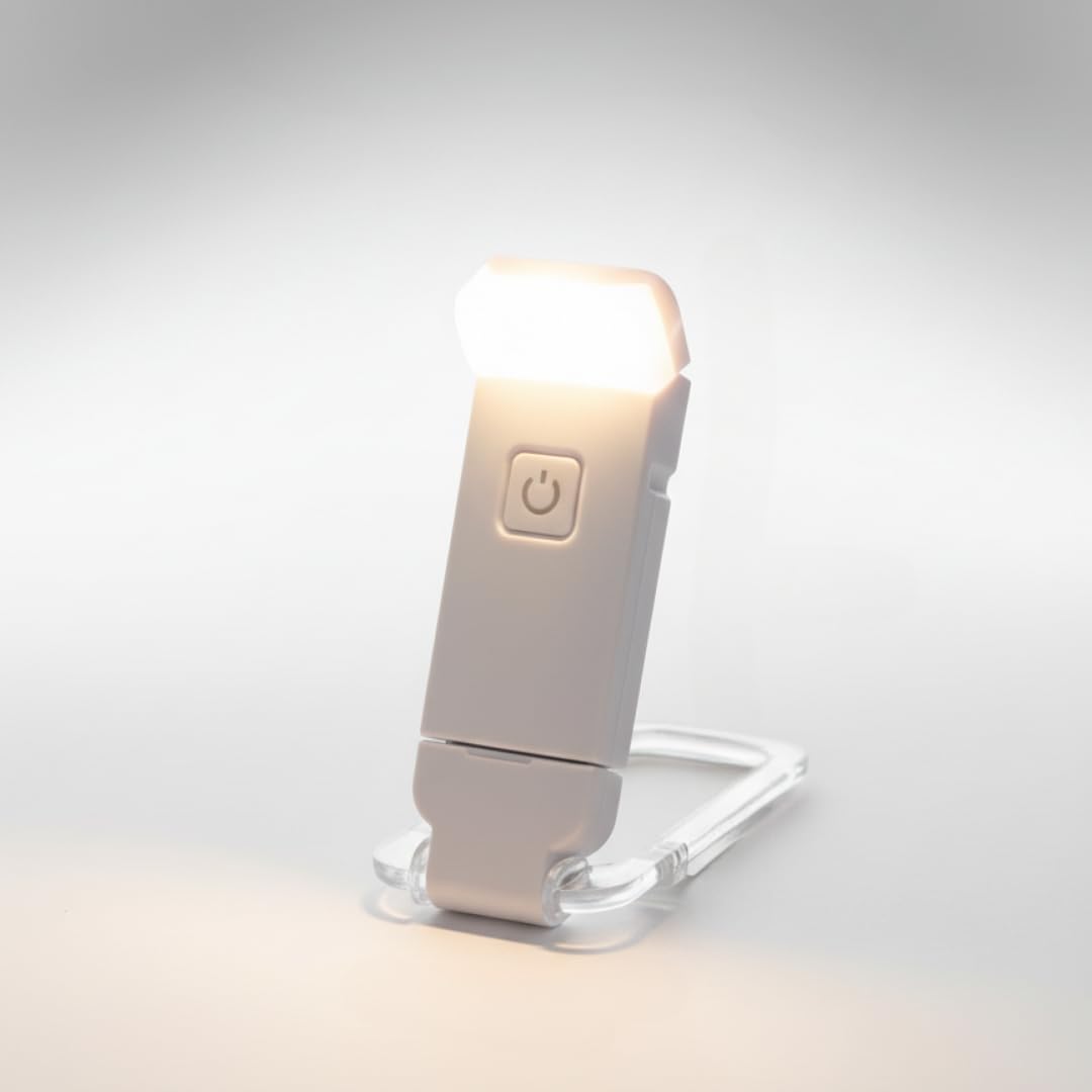Mini USB Rechargeable Reading Light – Foldable Clip-On Lamp