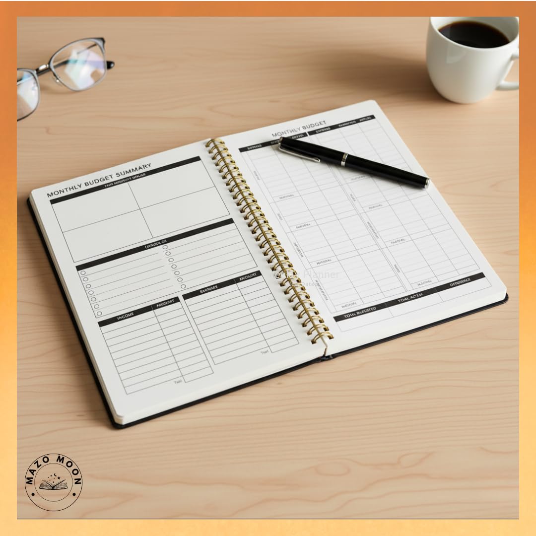 Budget Planner – A5 Finance & Expense Tracker Notebook