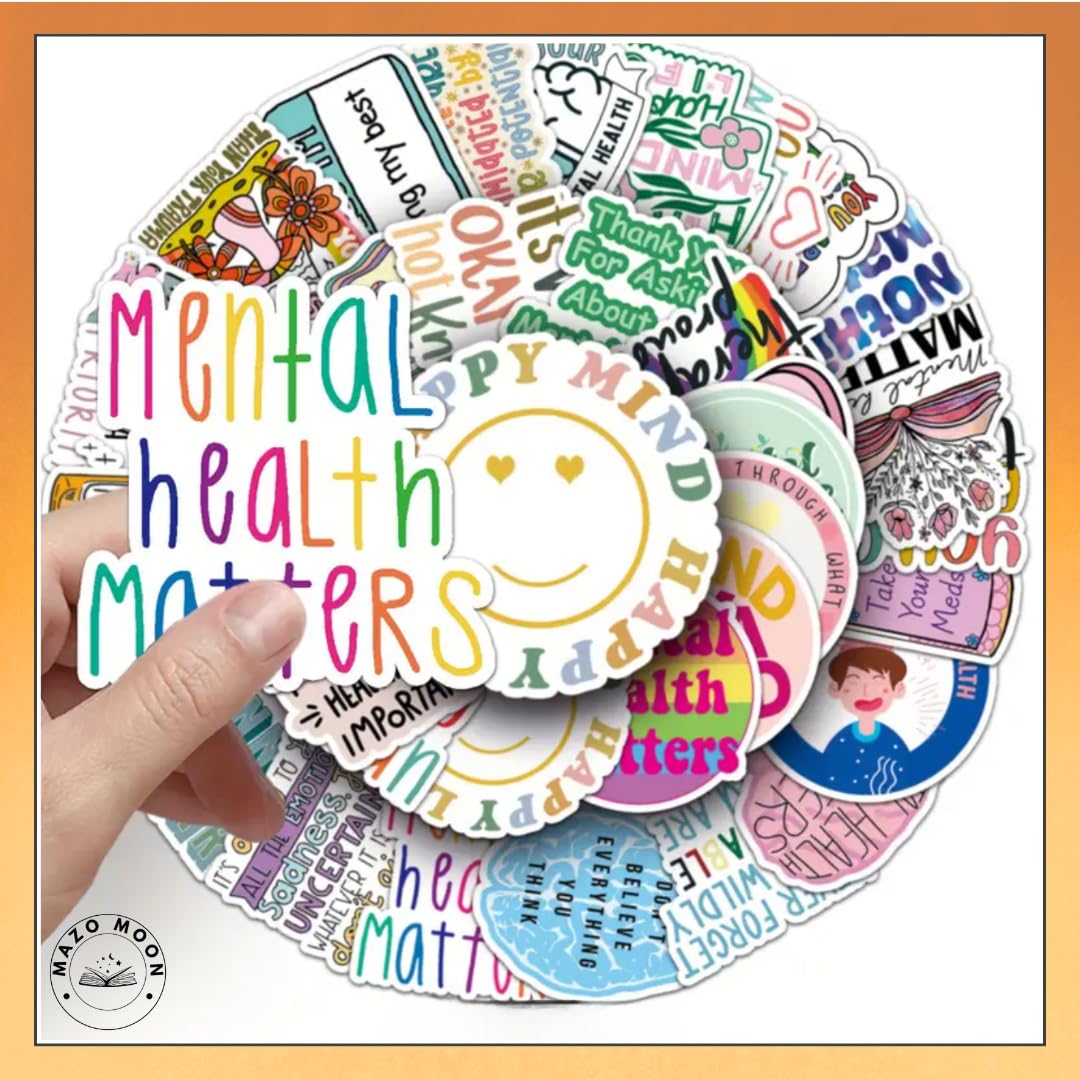 Mental Health Affirmation Stickers – 50 Pack