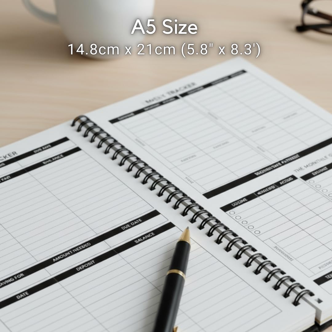 Budget Planner – A5 Finance & Expense Tracker Notebook
