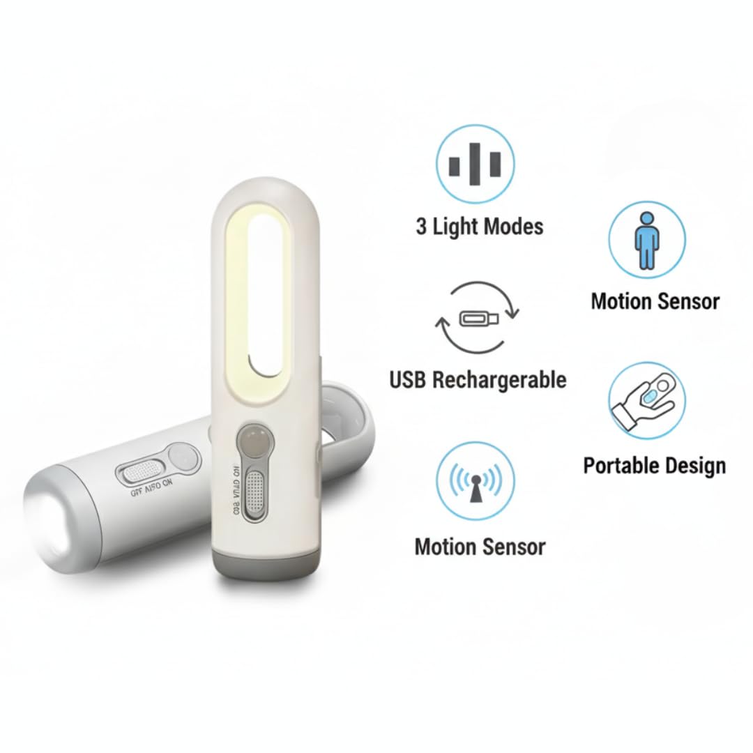 Smart Night Light – USB Rechargeable Motion Sensor Lamp