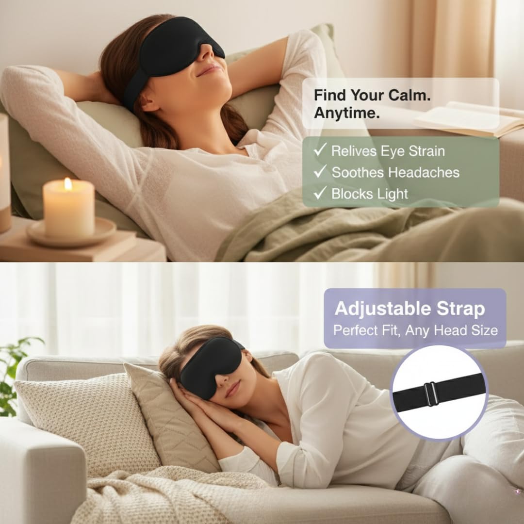 GravityMask Weighted Sleep Mask – Black