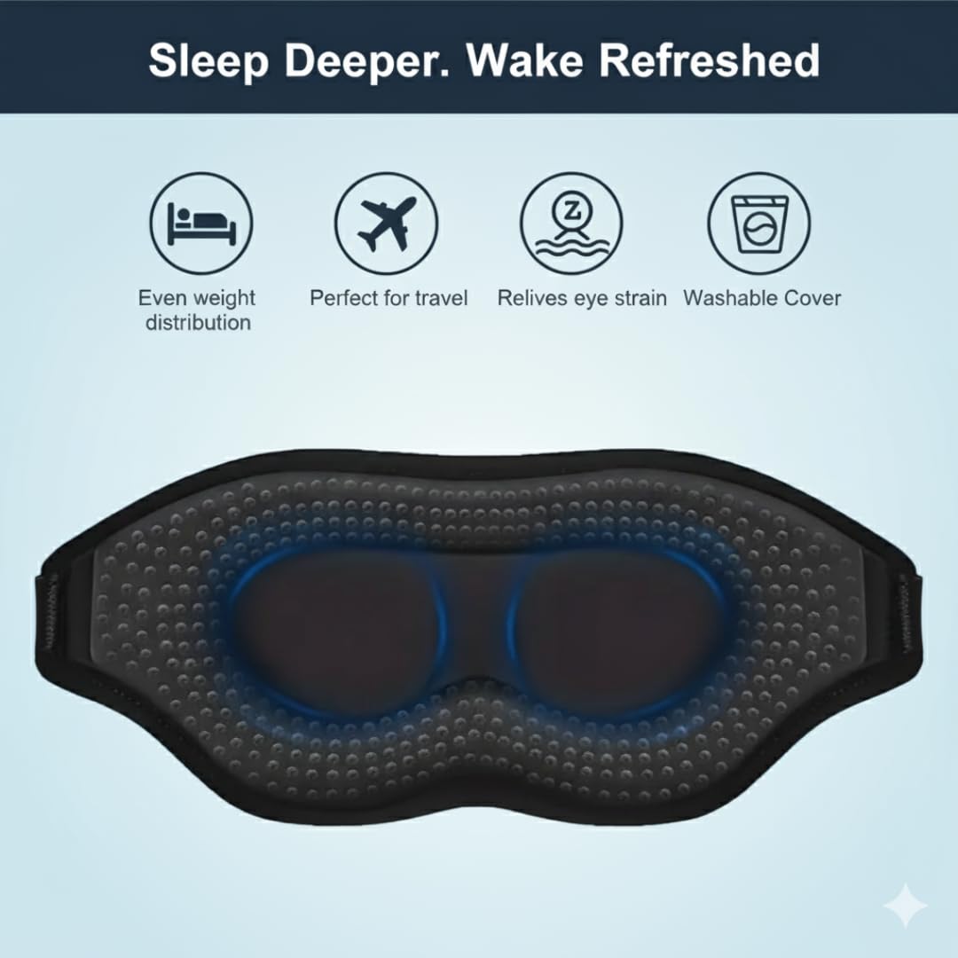 GravityMask Weighted Sleep Mask – Black