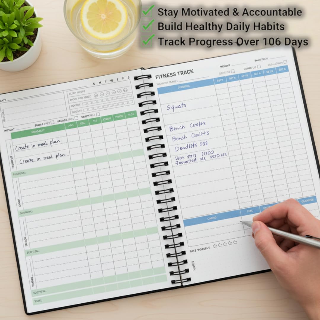 Wellness & Fitness Planner – Undated Daily Health Journal