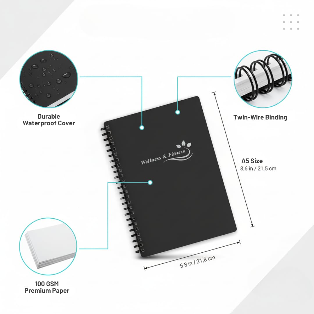 Wellness & Fitness Planner – Undated Daily Health Journal
