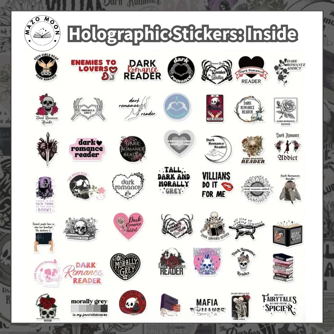 Dark Romance & Romantasy Stickers – 50 Pack