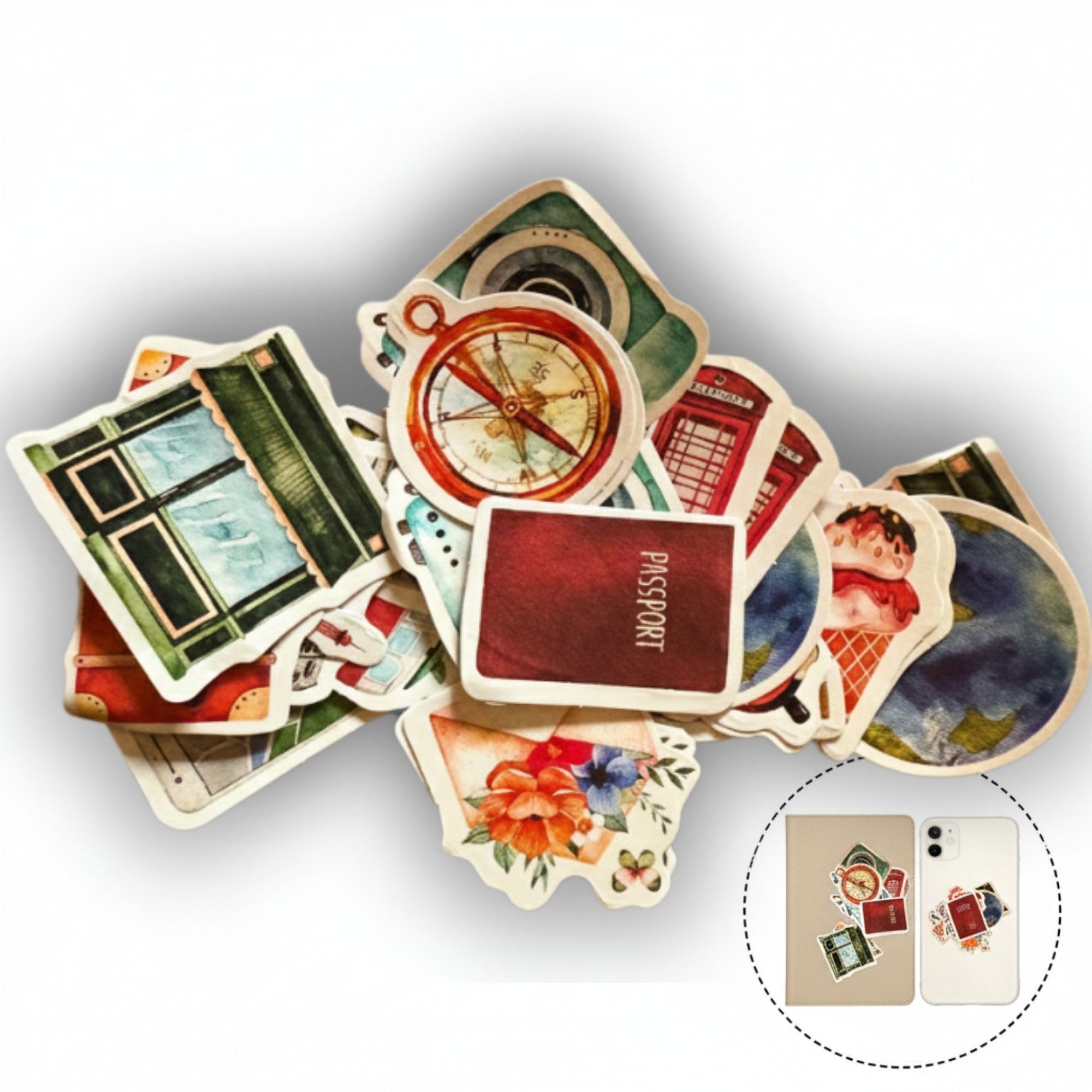 Travel Adventure Stickers – 46 Piece Set