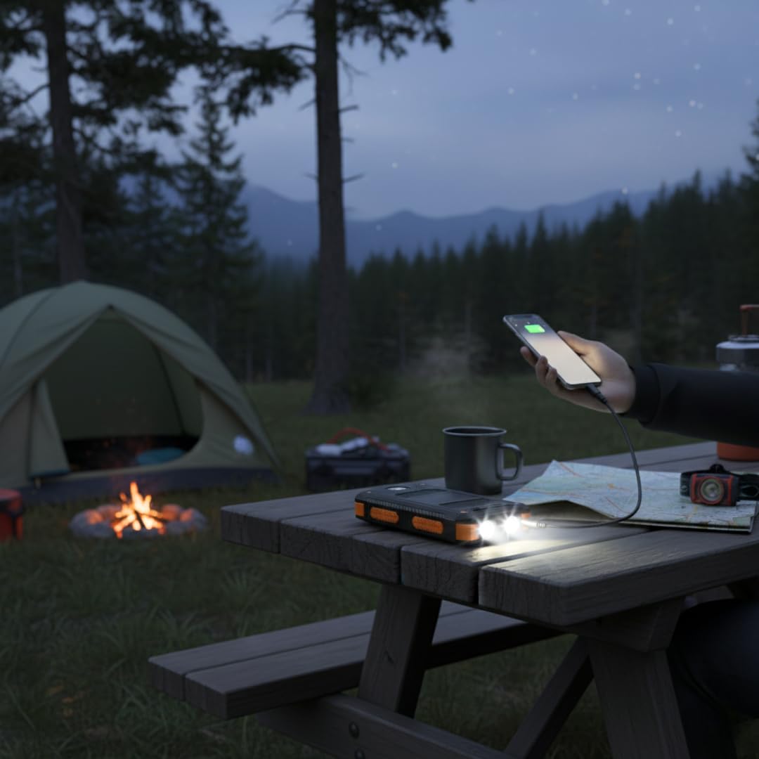 Solar Power Bank – 10,000 mAh USB-C Portable Charger