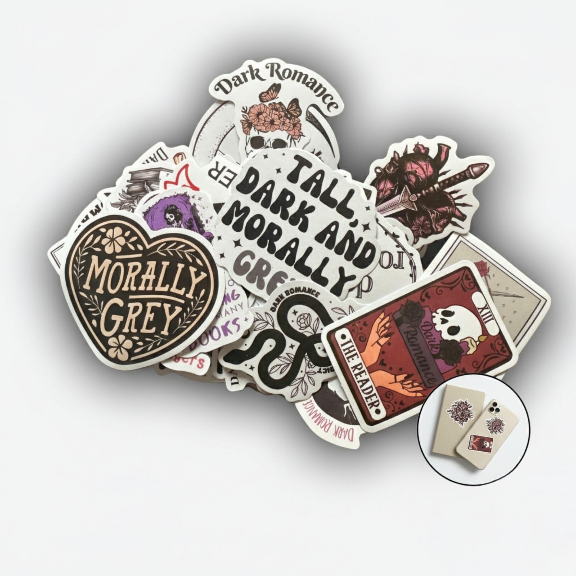 Dark Romance & Romantasy Stickers – 50 Pack