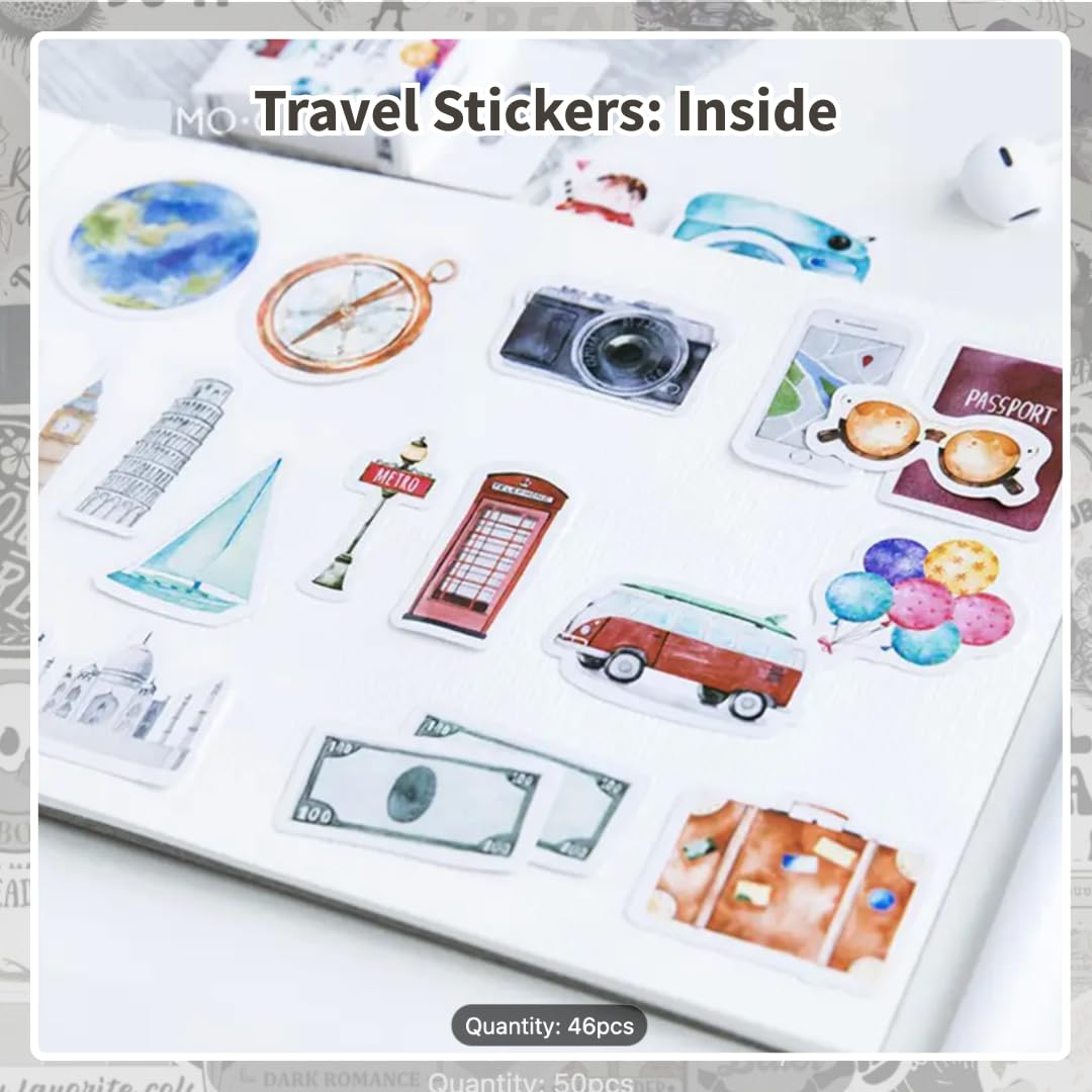 Travel Adventure Stickers – 46 Piece Set