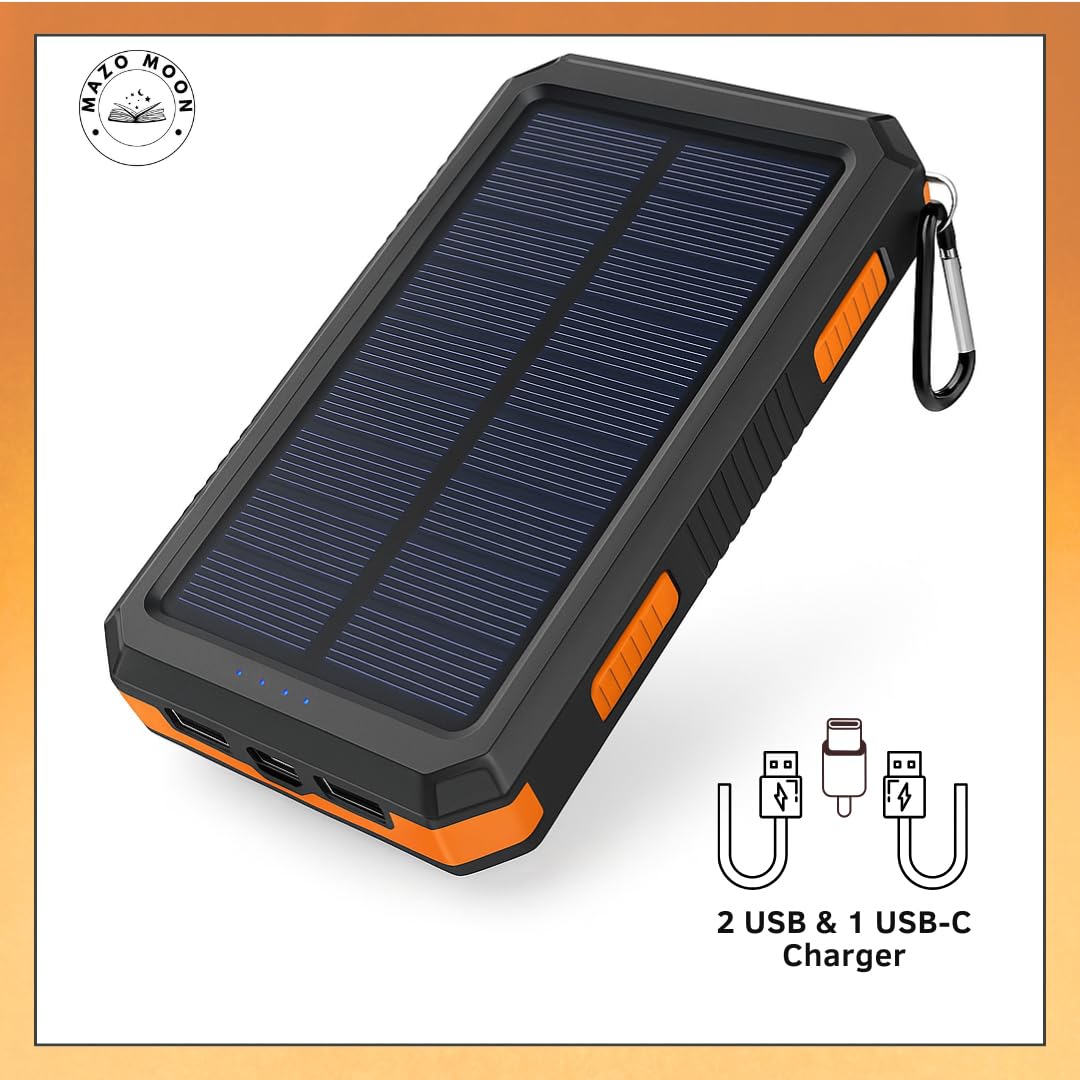 Solar Power Bank – 10,000 mAh USB-C Portable Charger