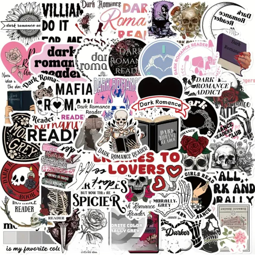 Dark Romance & Romantasy Stickers – 50 Pack