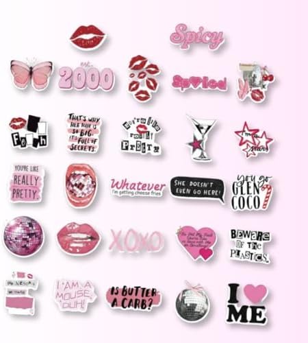 Mazo Moon 50 x Pink Aesthetic Y2K Stickers Pack