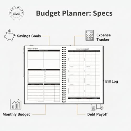 Mazo Moon Budget Planner Finance & Expense Tracker