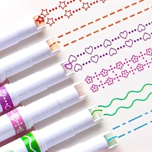 Mazo Moon 6-Piece Pattern Line Pens