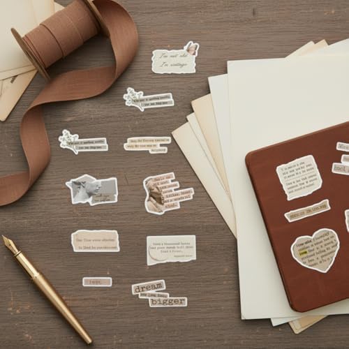 Mazo Moon 50 x Vintage Quote Stickers