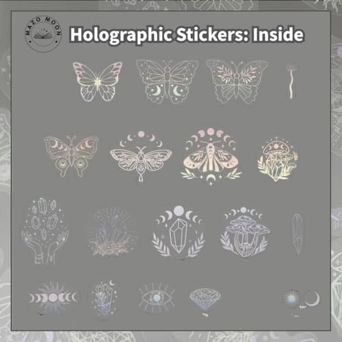 Mazo Moon 40pcs Holographic Glitter Stickers