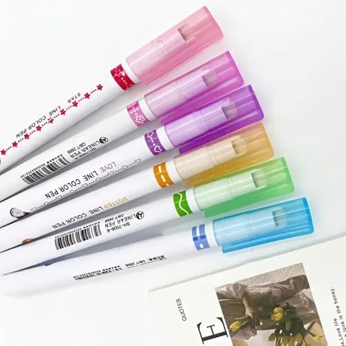 Mazo Moon 6-Piece Pattern Line Pens