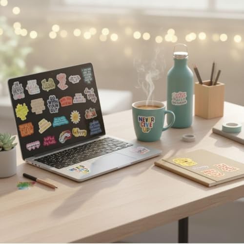 Mazo Moon 50 x Motivational Quote Stickers