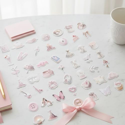 Mazo Moon 50 x Pink Aesthetic Stickers