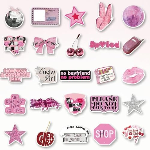 Mazo Moon 50 x Pink Aesthetic Y2K Stickers Pack