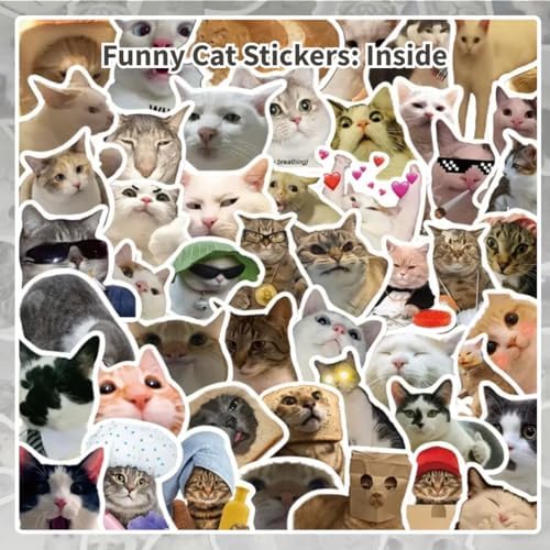 Mazo Moon 50 x Funny Cat Stickers