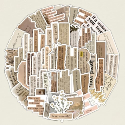 Mazo Moon 50 x Vintage Quote Stickers