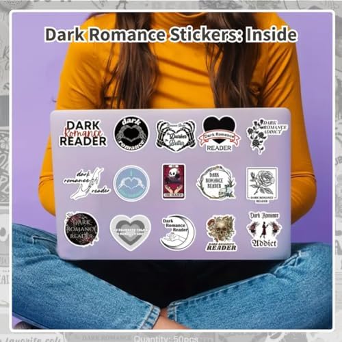 Mazo Moon 50 x Stickers Dark Romance & Romantasy Reader Stickers