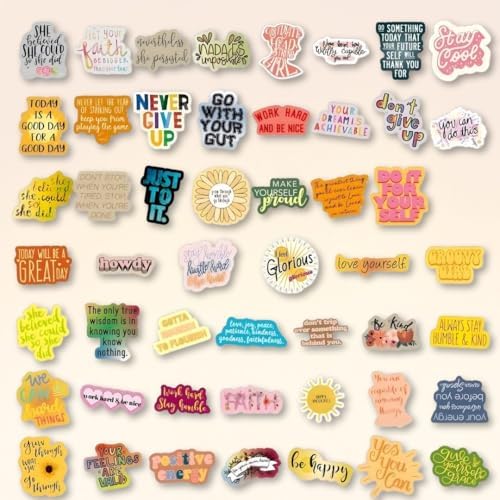 Mazo Moon 50 x Motivational Quote Stickers