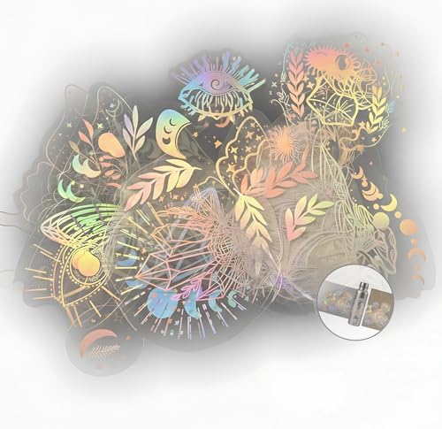 Mazo Moon 40pcs Holographic Glitter Stickers