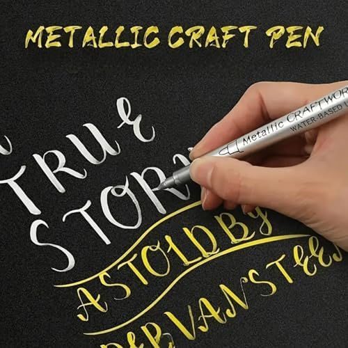 Mazo Moon Metallic Brush Pen Set 3-Pack Gold Silver Bronze