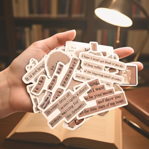 Mazo Moon 50 x Vintage Quote Stickers