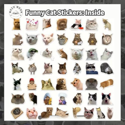 Mazo Moon 50 x Funny Cat Stickers