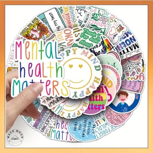 Mazo Moon 50 x Stickers Mental Health Motivational Stickers