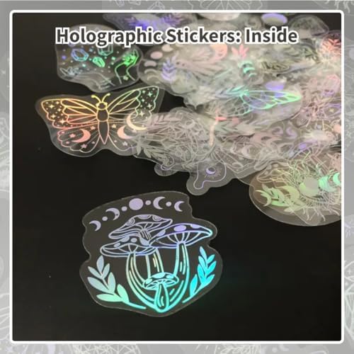 Mazo Moon 40pcs Holographic Glitter Stickers