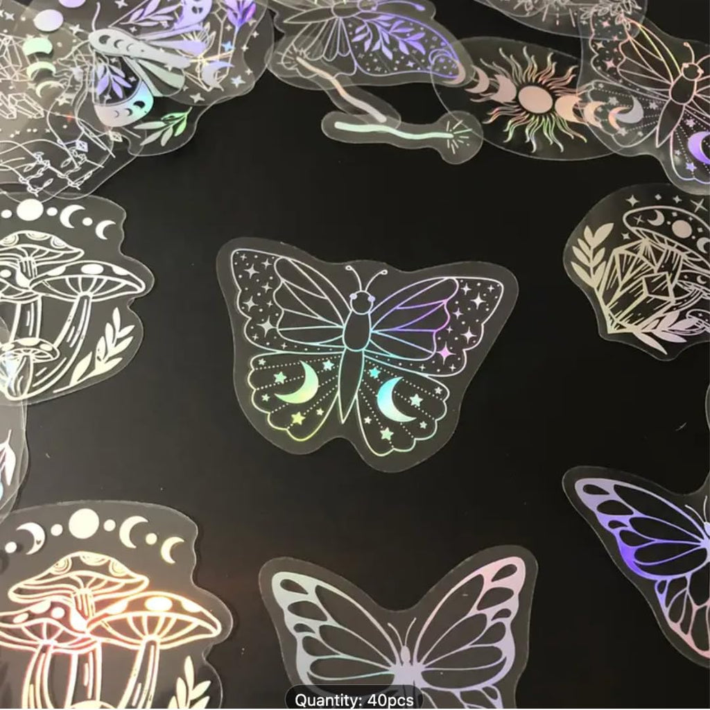 Holographic Glitter Stickers – 40 Piece Set