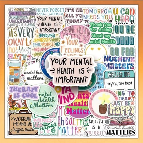 Mazo Moon 50 x Stickers Mental Health Motivational Stickers