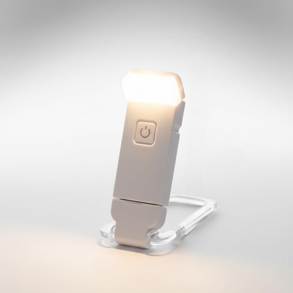 Mini USB Rechargeable Reading Light – Foldable Clip-On Lamp