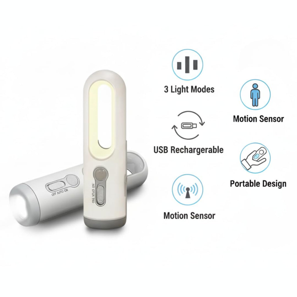 Night Smart Light – Motion Sensor USB Lamp (Rechargeable)