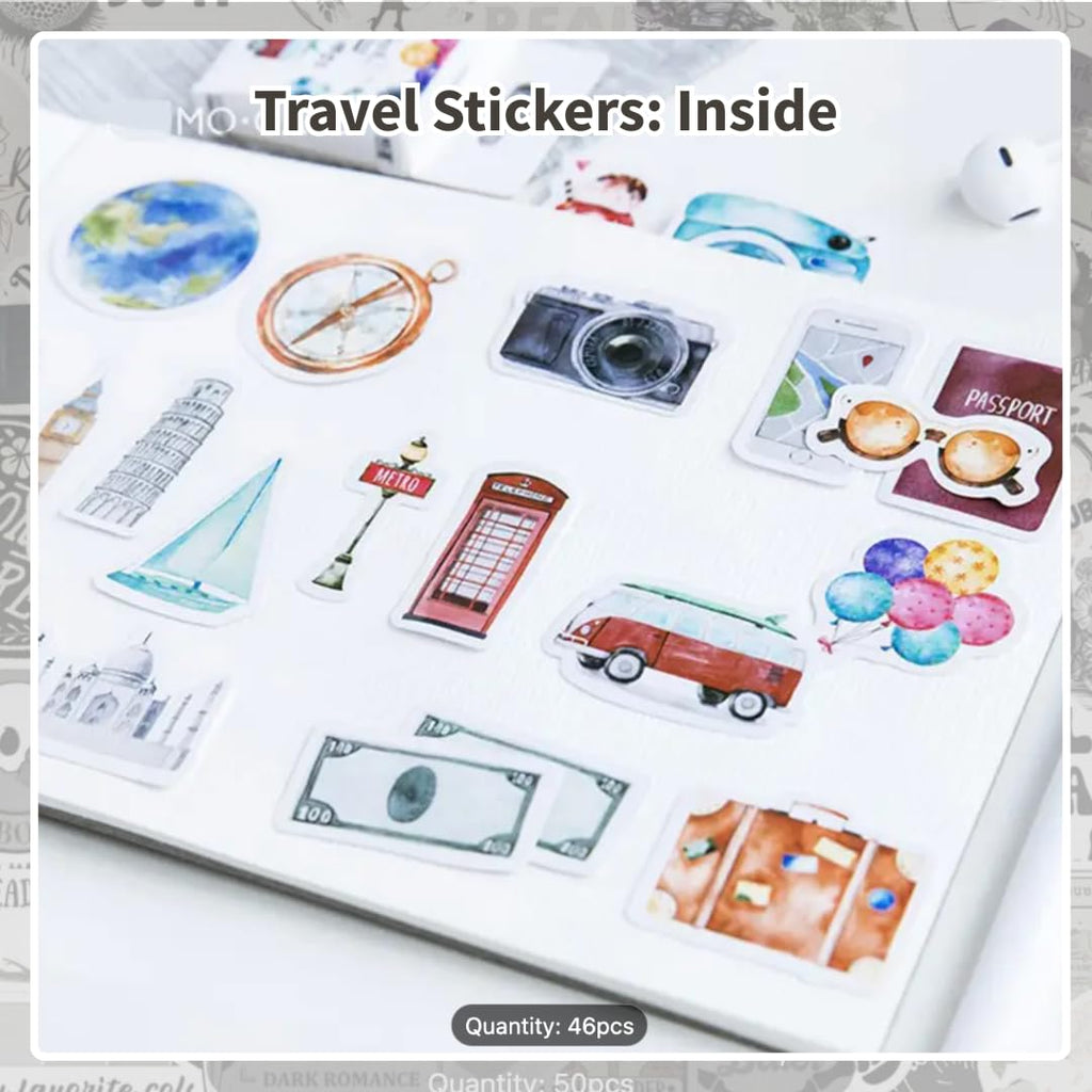 Travel Adventure Stickers – 46 Piece Set